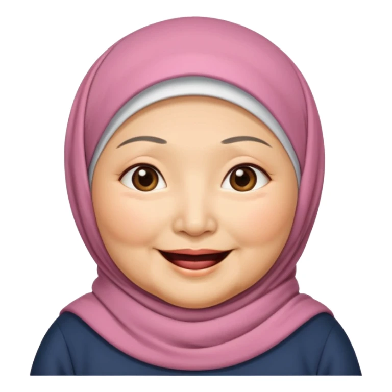 OLD ASIAN WOMAN WITH HIJAB, CHUBBY sticker