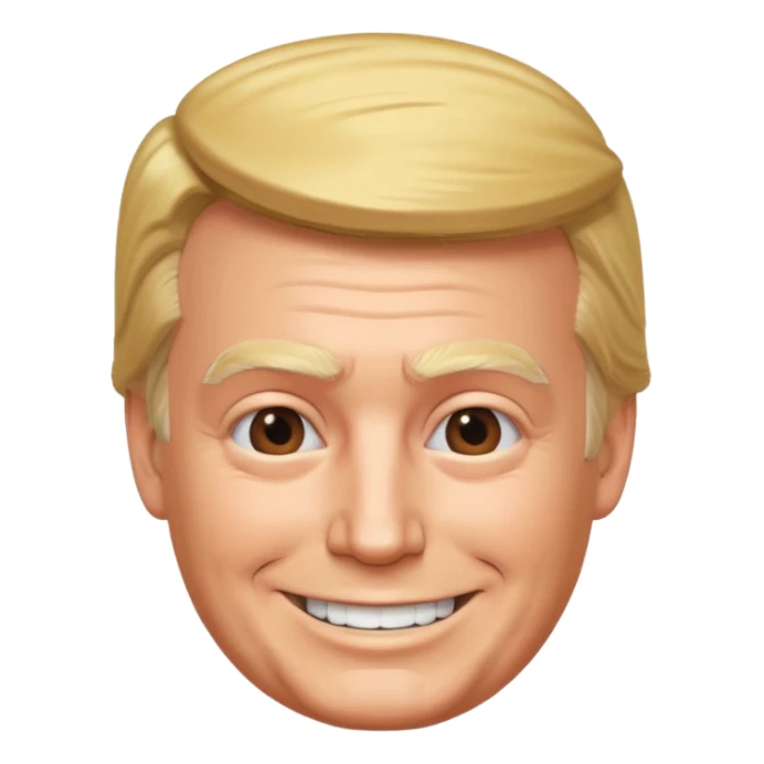 no... TAKE THE TRUMP CHARACTER SO THAT WE ARE LOOKING DOWN AT HIM FROM AN ISOMETRIC OVERHEAD ANGLE sticker