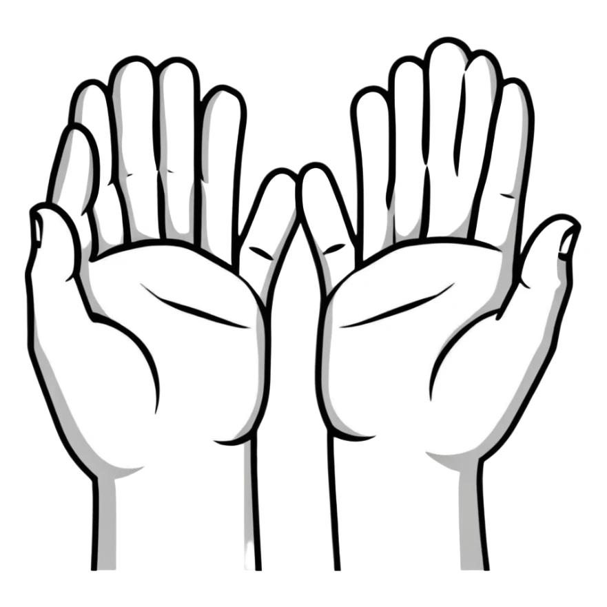 two hands making a framing gesture like a movie director sticker