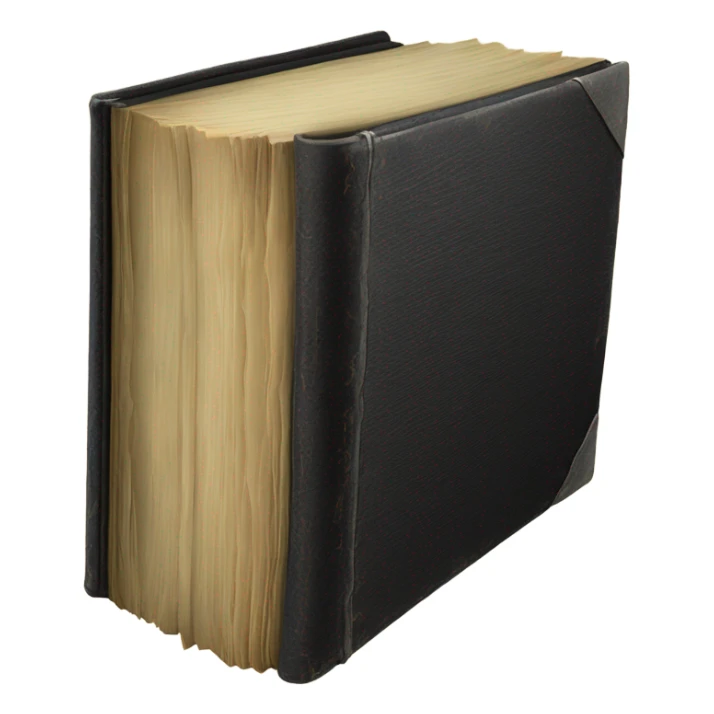 Big black book sticker