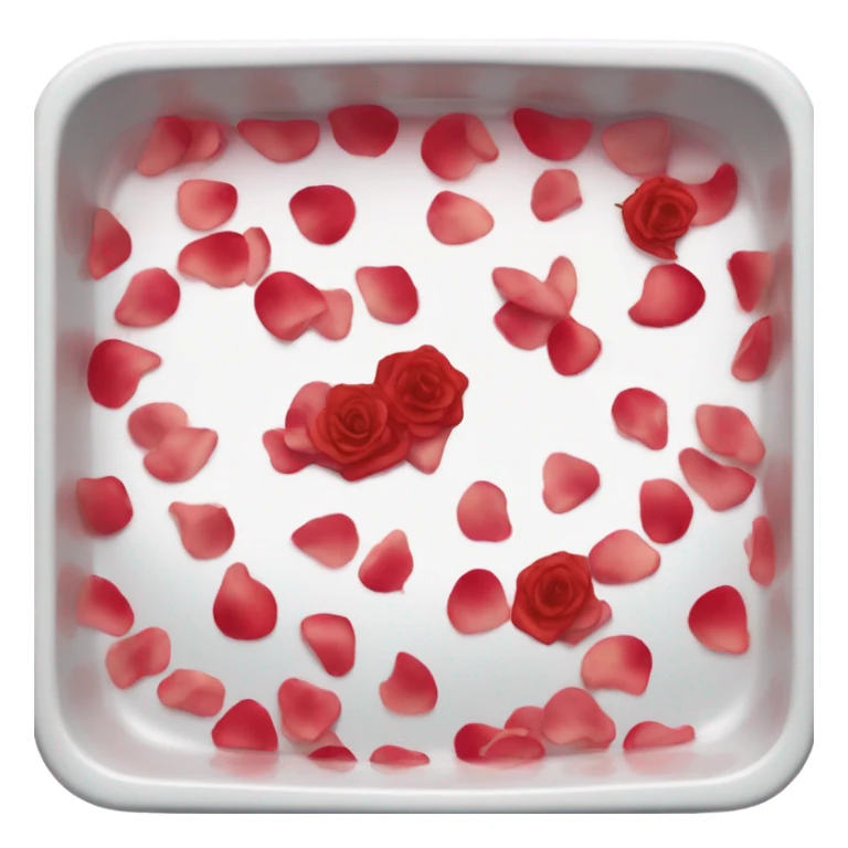 tub with rose petals and red water  sticker