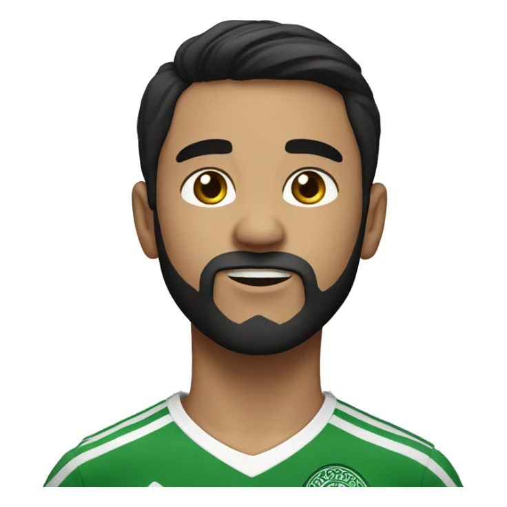 Boy dark hair with beard wearing Celtic shirt  sticker