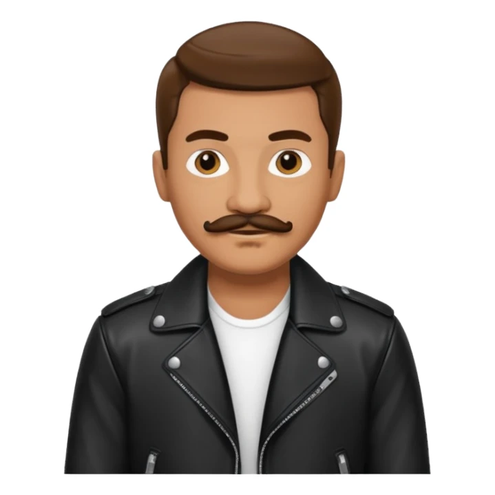 man with mustache with night club outfits sticker