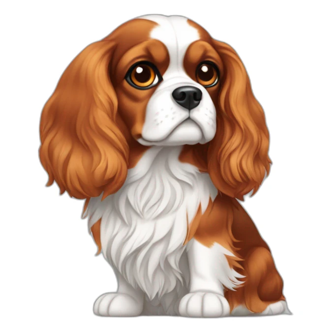 Cavalier king Charles tricolore  sticker