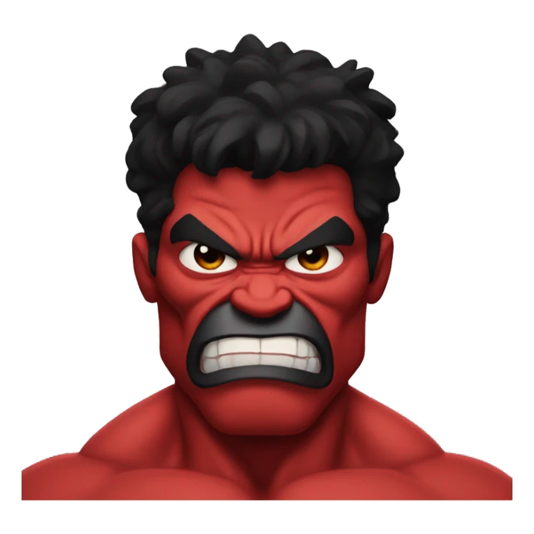 Red Hulk with black hair sticker