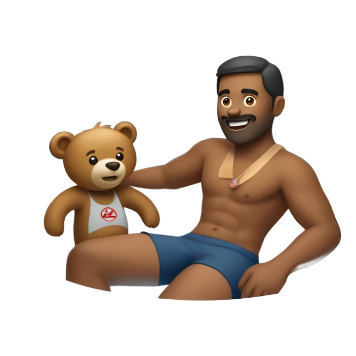 Animal control guy with a bear in a hot tub sticker