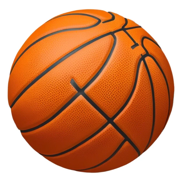 Cinematic Realistic image of a basketball captured in dynamic motion, with detailed surface textures and a slight motion blur, set against a vibrant urban backdrop with energetic lighting sticker