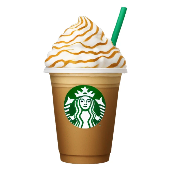 Starbucks cup with frapuccino sticker