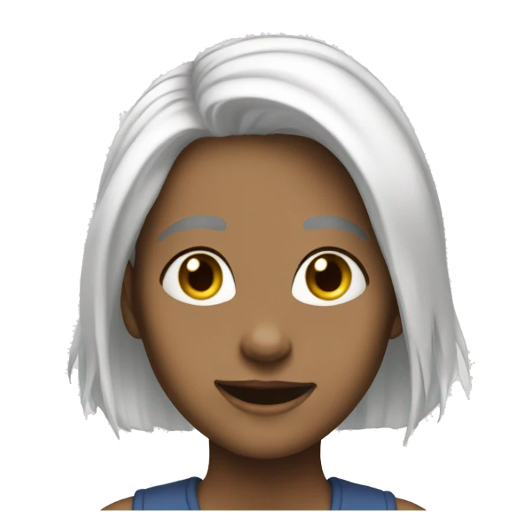 The girl with white hair is delighted sticker