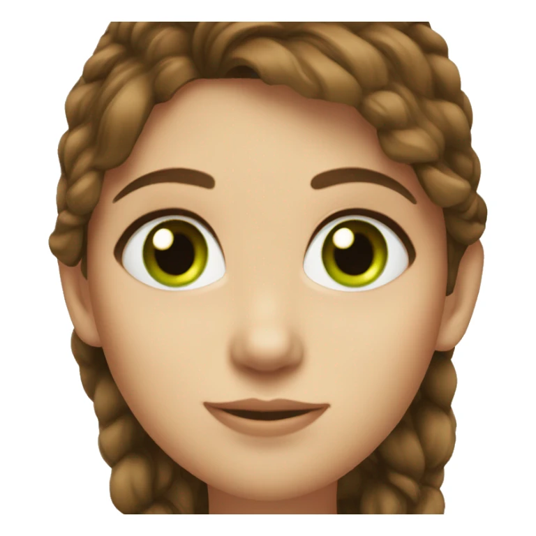 brown hair with green eyes pretty girl sticker