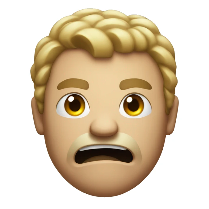 Angry foaming at the mouth man sticker