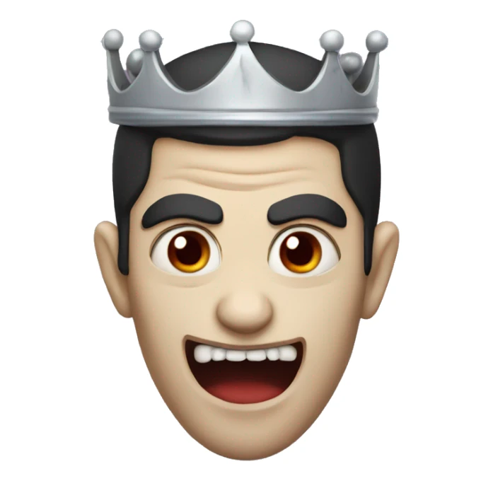 Vampire with veins under eyes, and a crown sticker