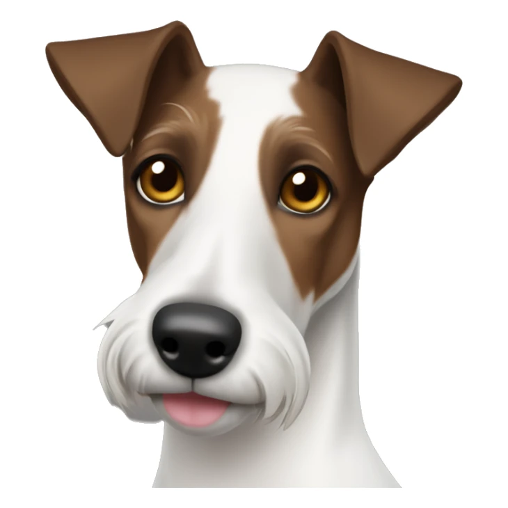 Old Smooth Fox Terrier white dark brown wearing a sweater sticker