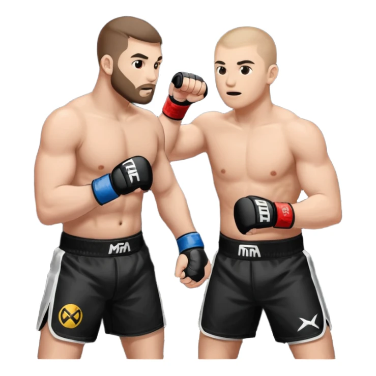 Черные перчатки MMA sticker