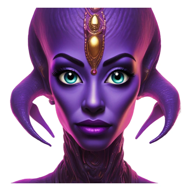 Synthwave alien in Aladdin style, oil paint, epic eyes, intricate lips, exquisite pose, beautiful, desirable, logical, Christian, Arabic sticker