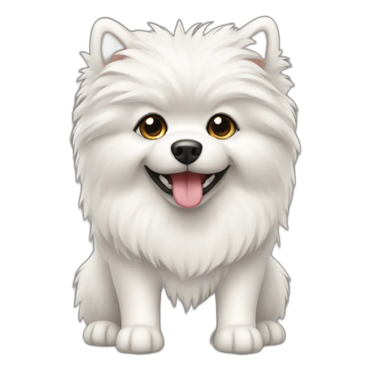 white_pom_dog sticker