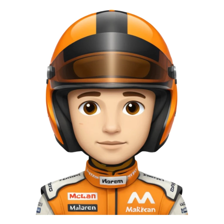 Lando Norris in mclaren race outfit sticker