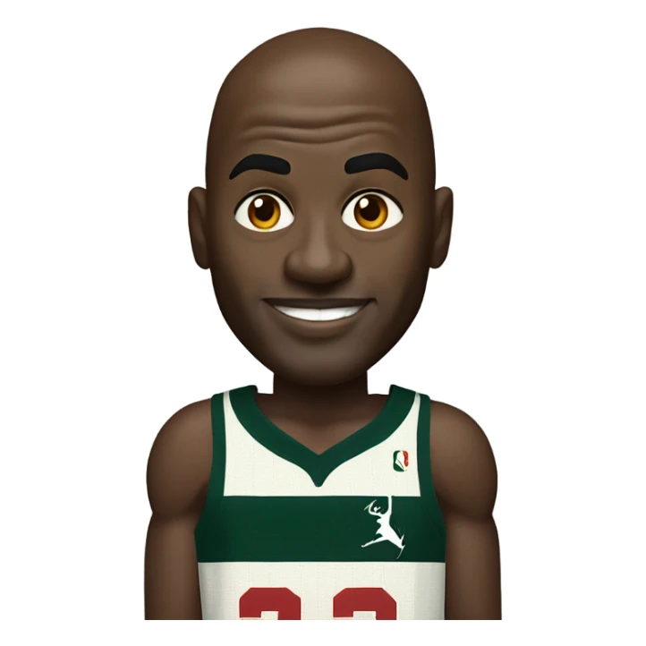 Michael Jordan in a bucks Jersey sticker