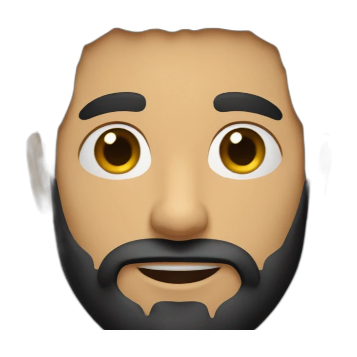 A guy with beard and black hair sticker