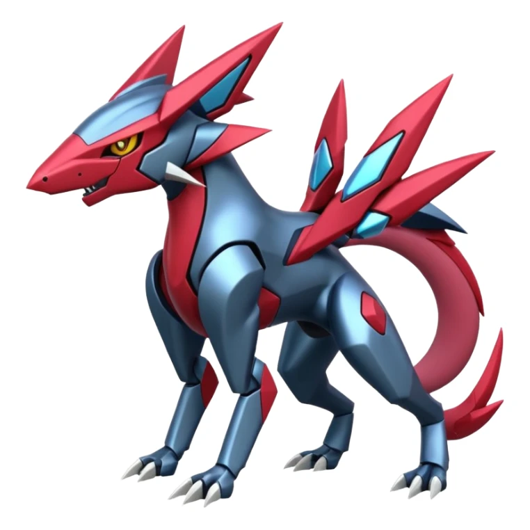 Futuristic Modern Genesect-Zeraora-Palkia-Zoroark-fusion sticker