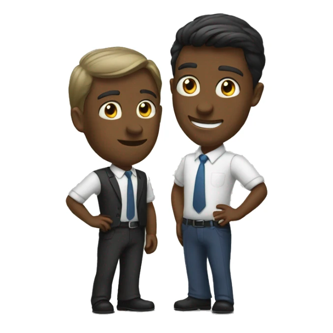 Brothers make a business deal sticker