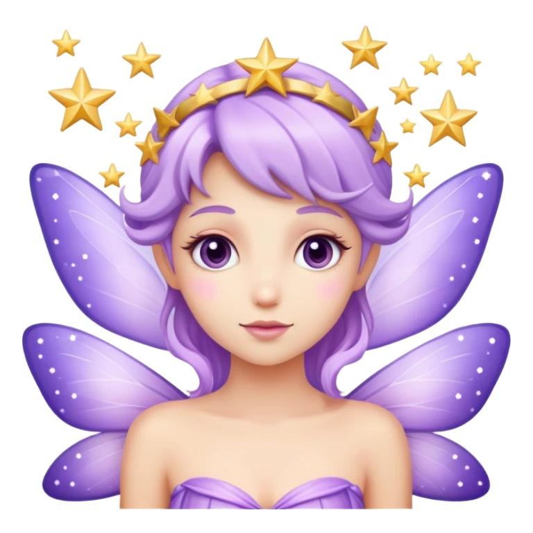 A light purple fairy with stars sticker