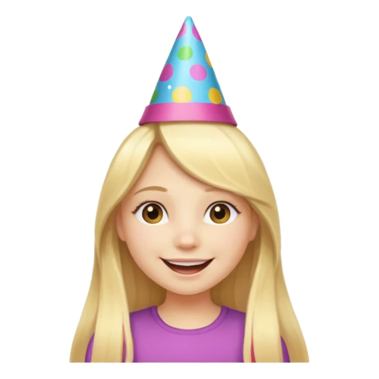 Pale girl with long blonde hair celebrating  sticker