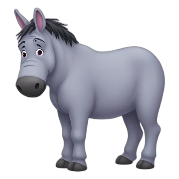 eeyore but his skin is pink sticker