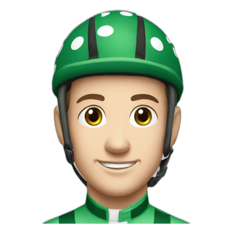 paul townend jockey dark green polka dot sticker