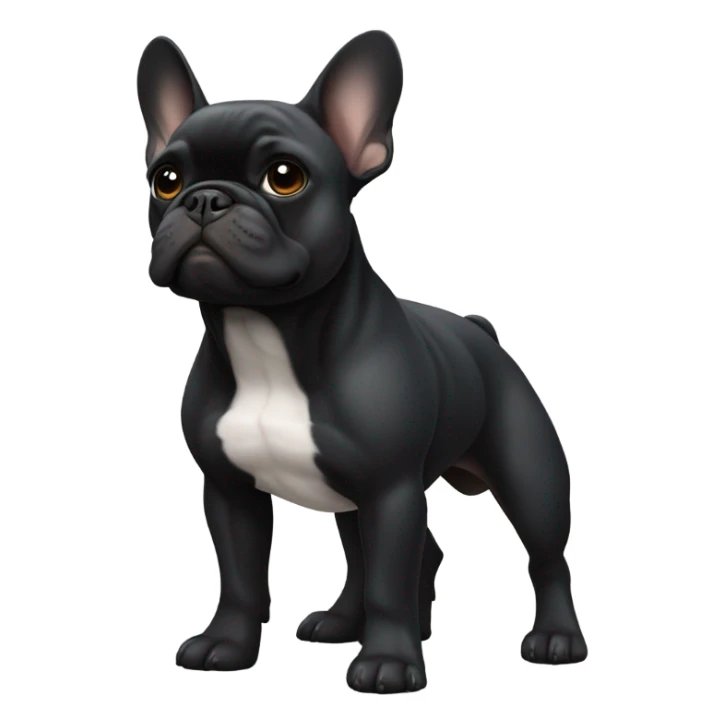 Black French bulldog  sticker