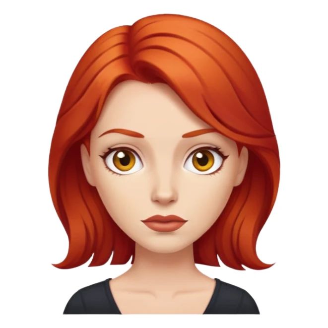red hair woman with sassy attitude  sticker