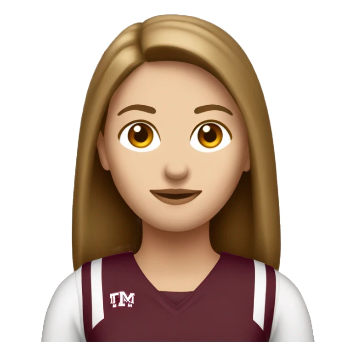 Caucasian female Texas a&m university fan sticker