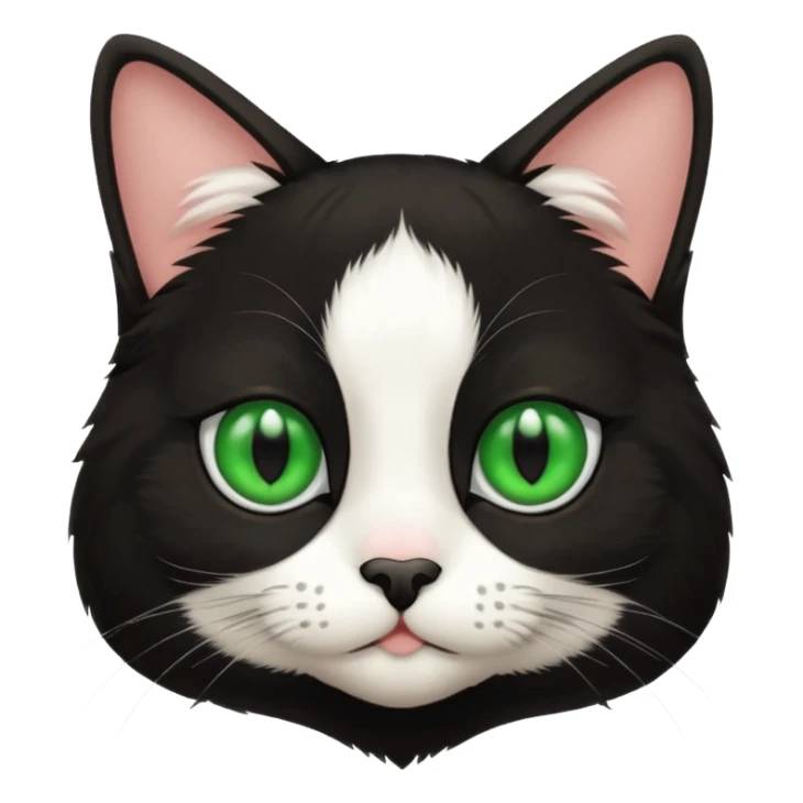 Tuxedo cat with one green eye and one brown eye  sticker