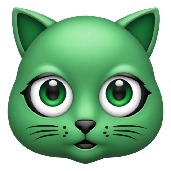 Gata con ojos verdes y negro sticker