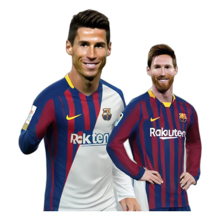 cristiano ronaldo and lionel messi fusion sticker