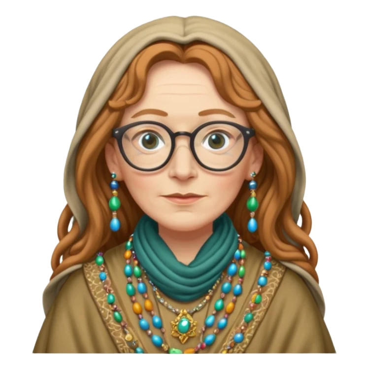 Professor Sybill Trelawney wearing glasses sticker
