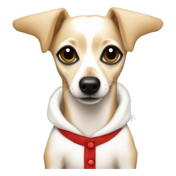 all white tan Chiweenie Christmas pajamas  sticker