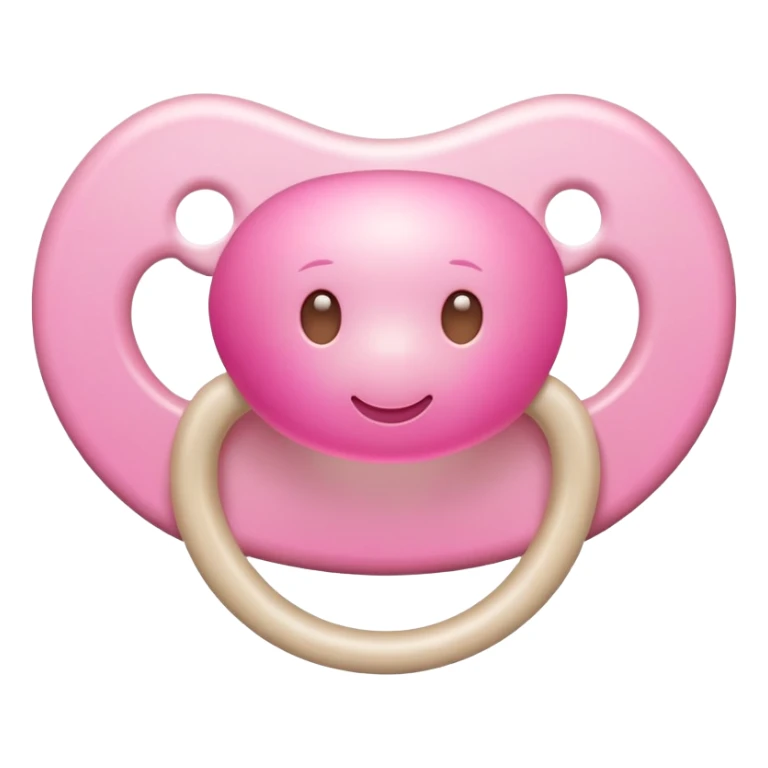 baby pacifier with pink gradient and beige colors sticker