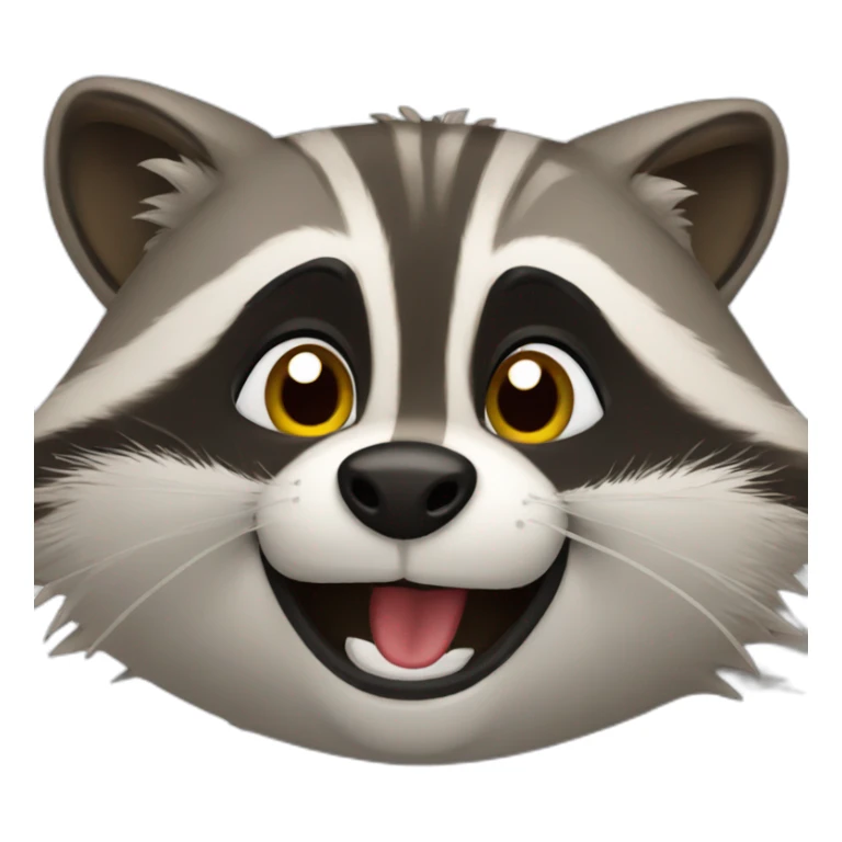 raccoon-excited sticker