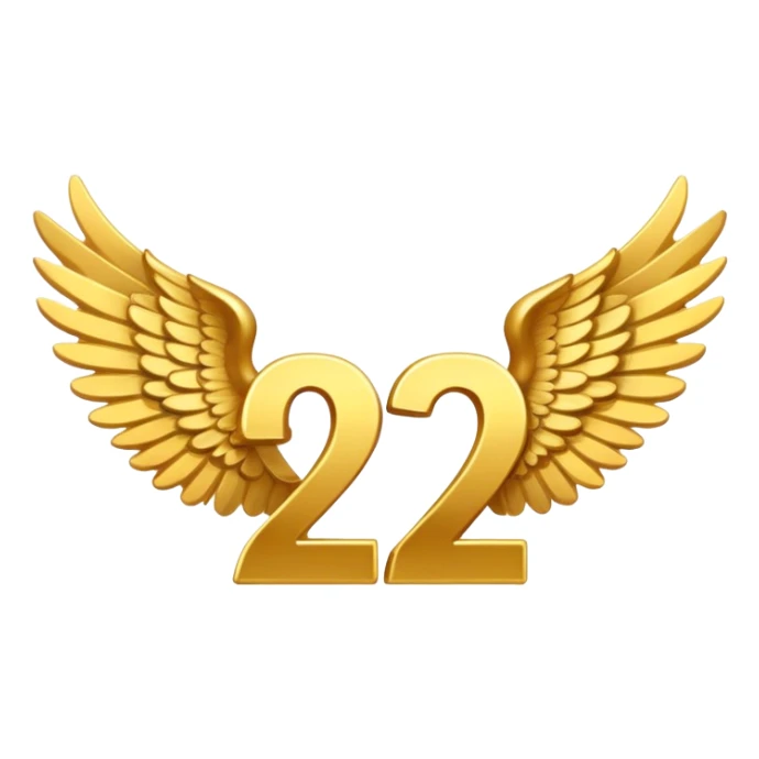 2st place award number decorated with golden angel  wings  sticker