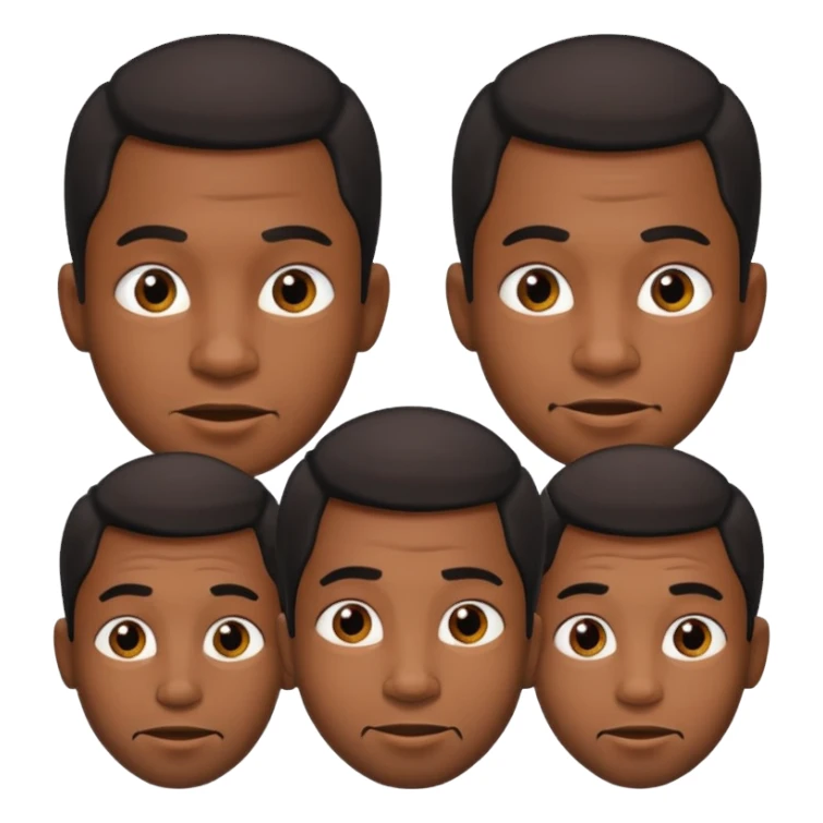 Male black facial expressions sticker