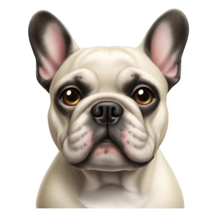 realistic close-up of French bulldog  sticker