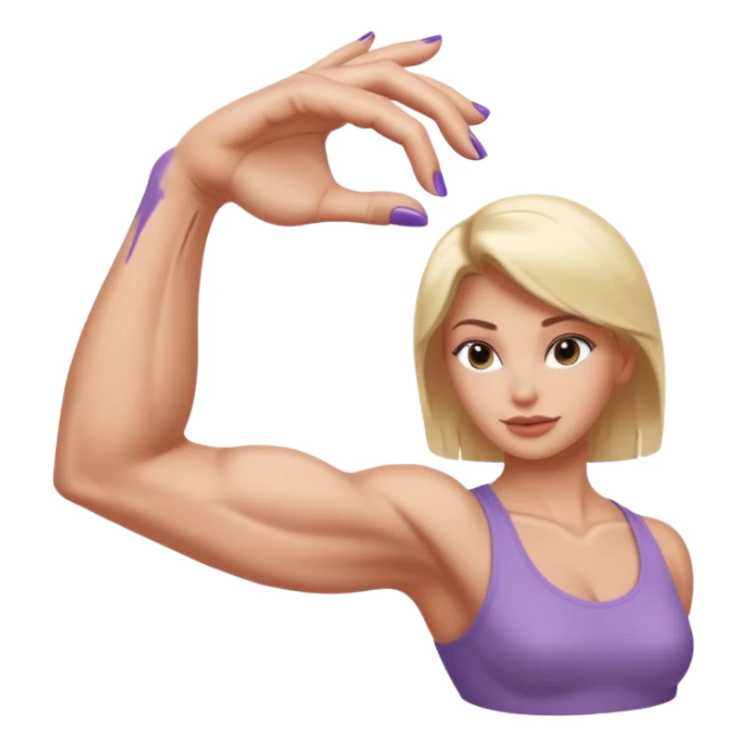 Female arm with muscle and manicured hands  sticker