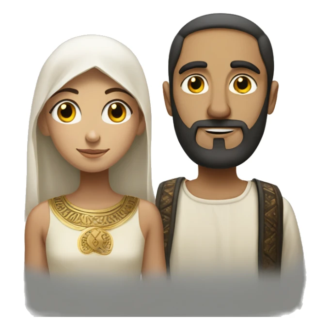 coptic girl and pale polish man  sticker