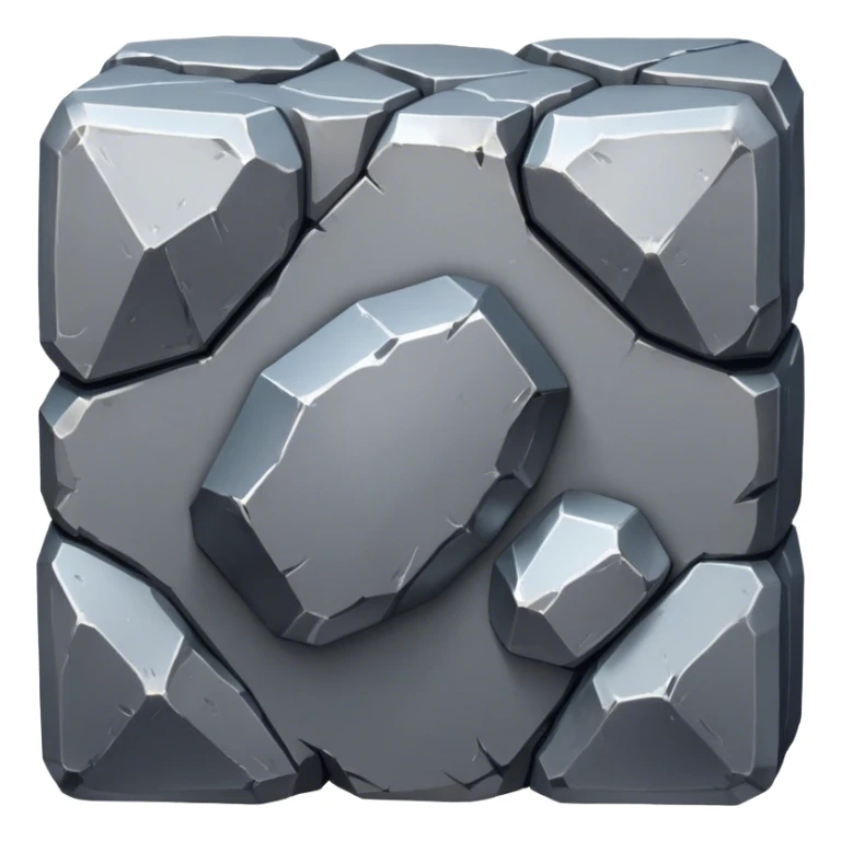 Cinematic Realistic Lead Ore, Heavy and dense, with a matte gray surface and subtle metallic glimmer. The metal's weight and durability are evident, with soft, sharp edges and a slight texture that enhances its solid presence. Soft glowing outline, capturing the essence of raw strength and industrial power in lead ore. sticker