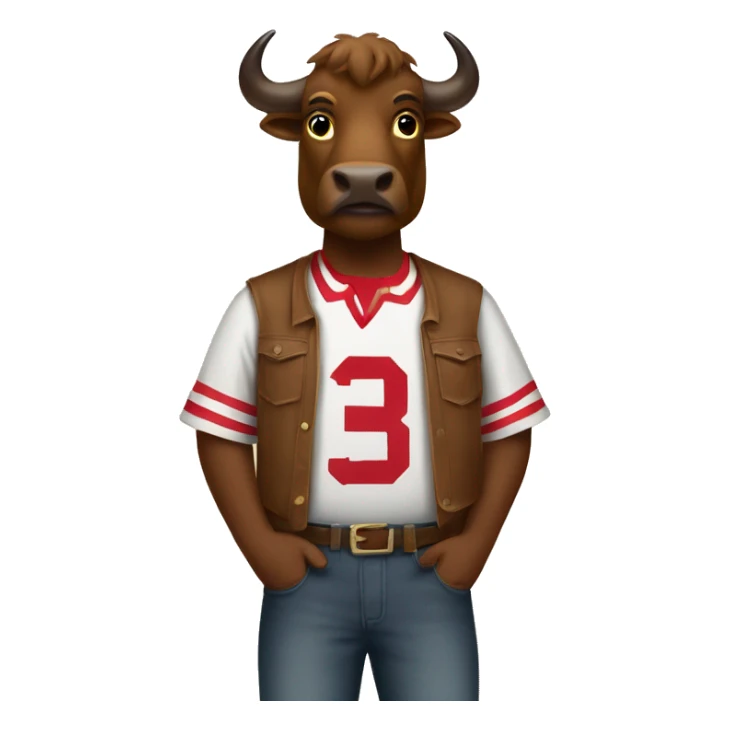 Buffalo wearing Indiana Hoosier shirt  sticker