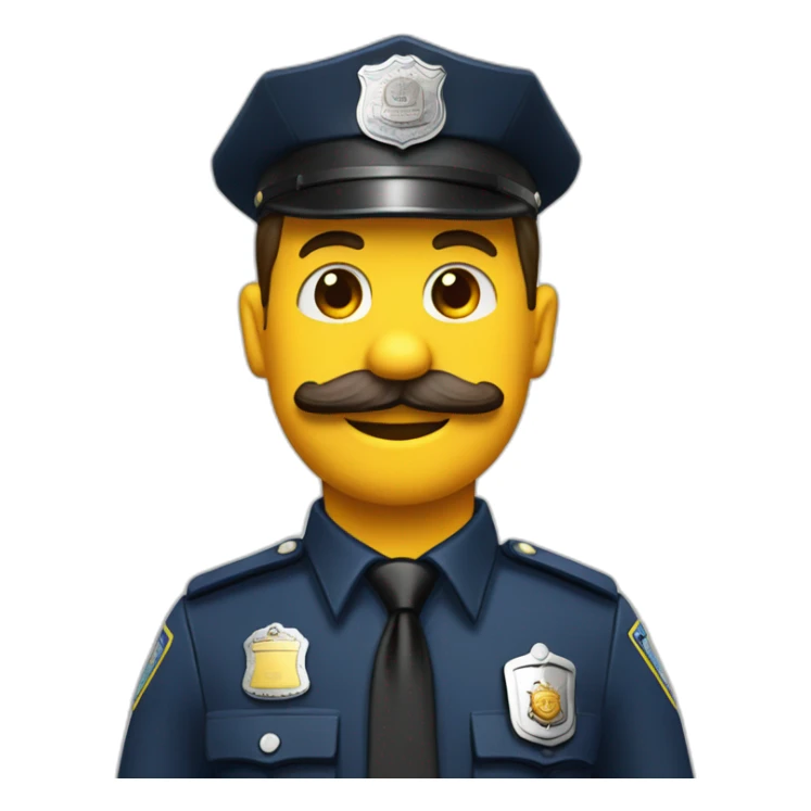 pato gordo con traje de policia sticker