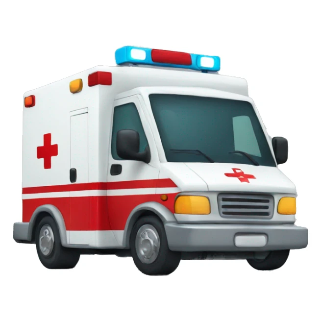 ambulance with the emotion of pleasure sticker