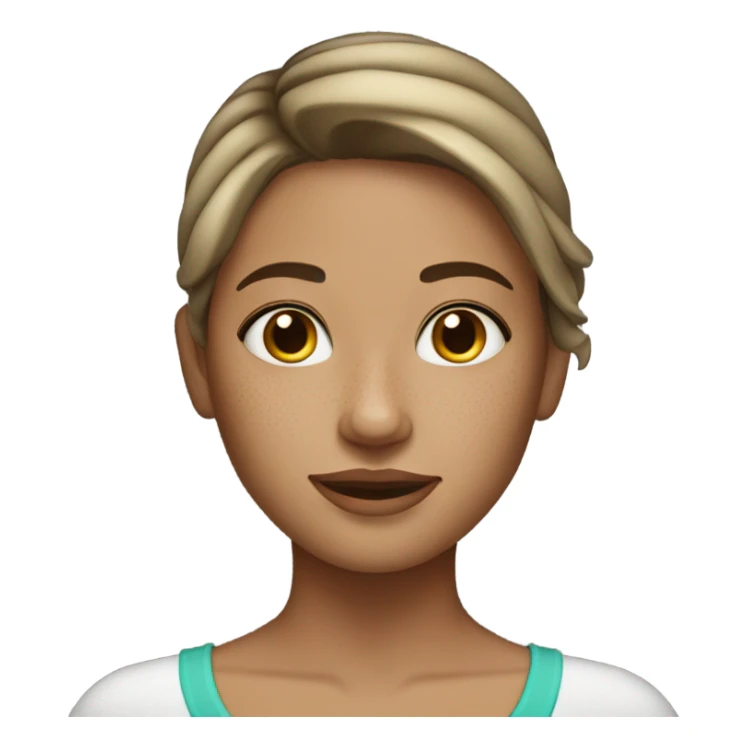 Brunette blonde girl with freckles  sticker