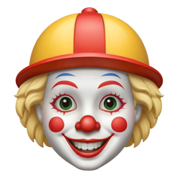 blonde clown with helmet sticker